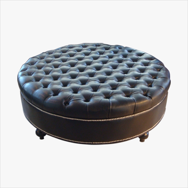 puff capitone patas madera