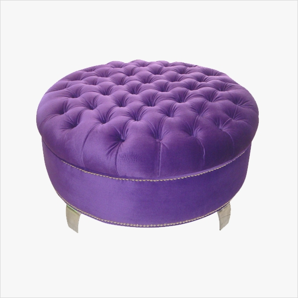 puff capitone patas metal
